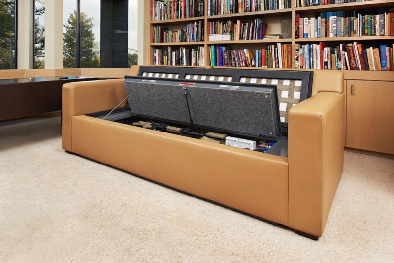 Couch furniture with hidden safe