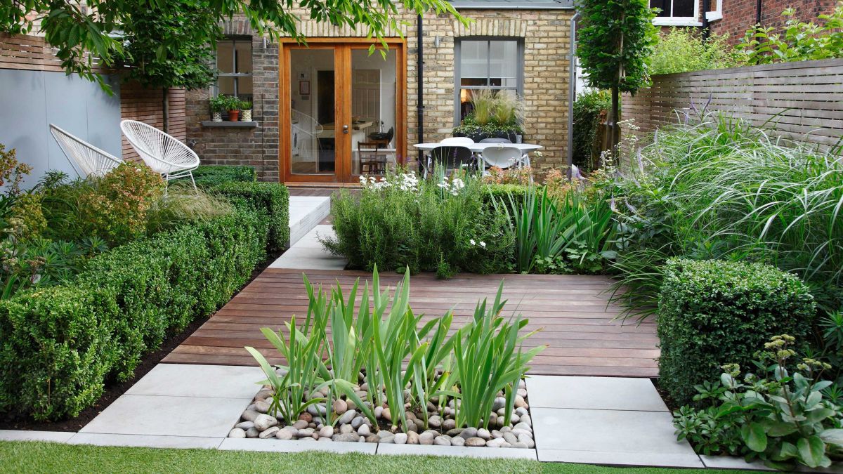 Outdoor zones using small decking