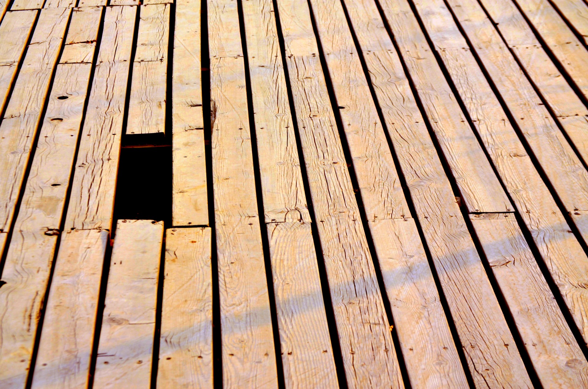 A small hole on a deck