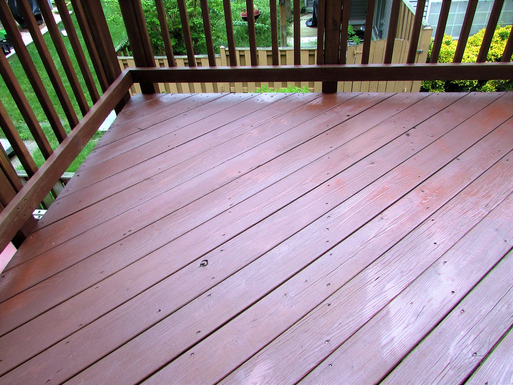 Stained decking and railing