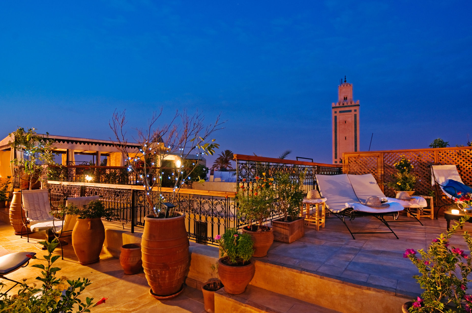 Moroccan rooftop lounge