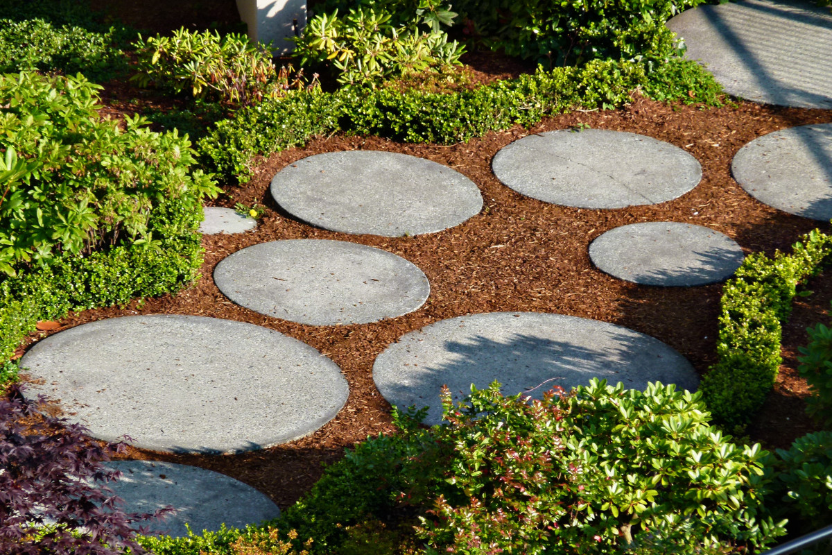 Circular garden stepping stones