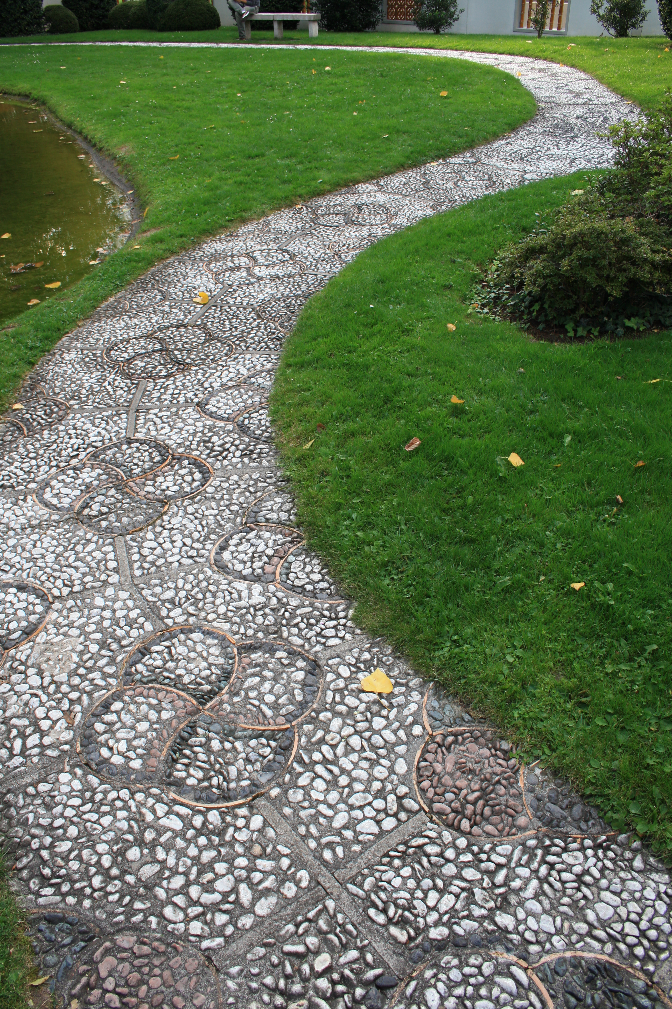 Garden path mosaic art