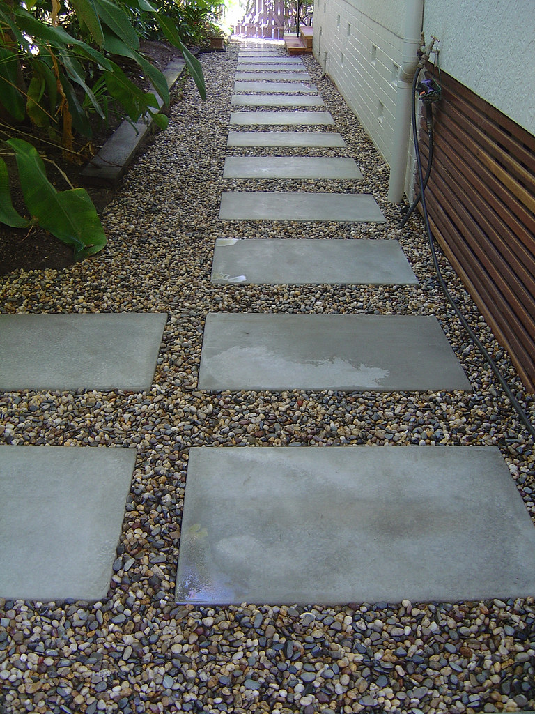 Concrete garden path