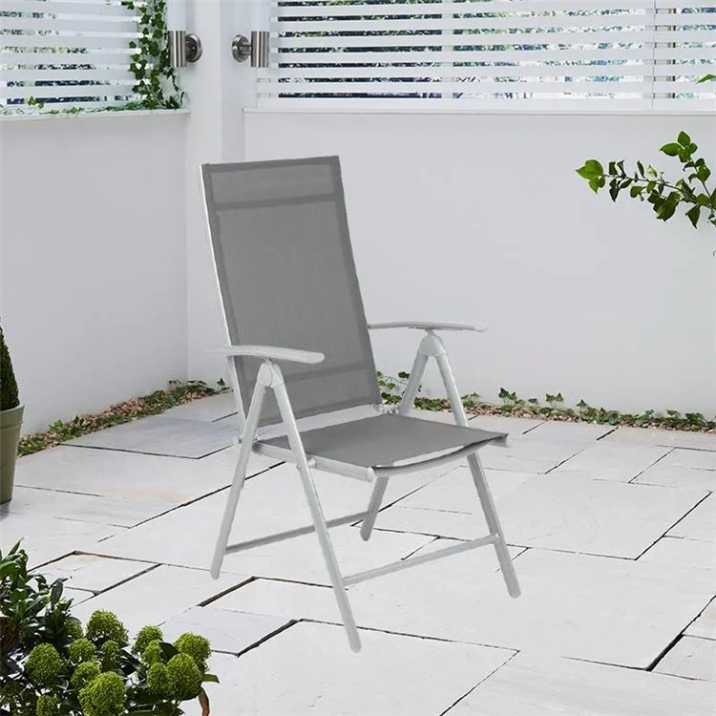 Adjustable Folding Garden Dining Chair with Aluminium Frame