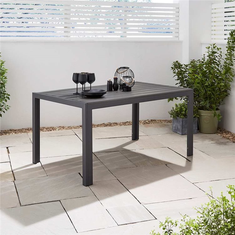 Malmö Graphite Outdoor Dining Table with Aluminium Frame