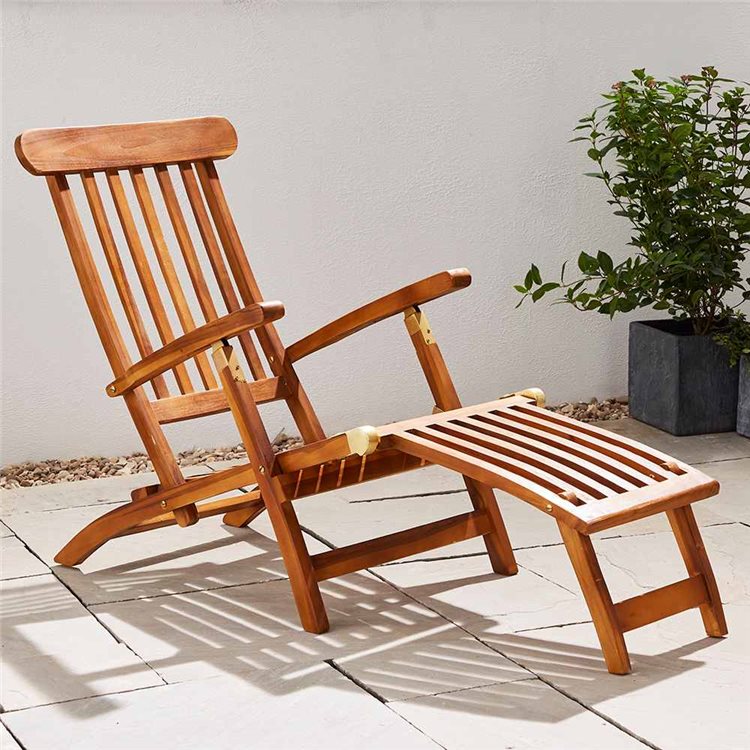 Bantham Teak Hardwood Steamer Lounger