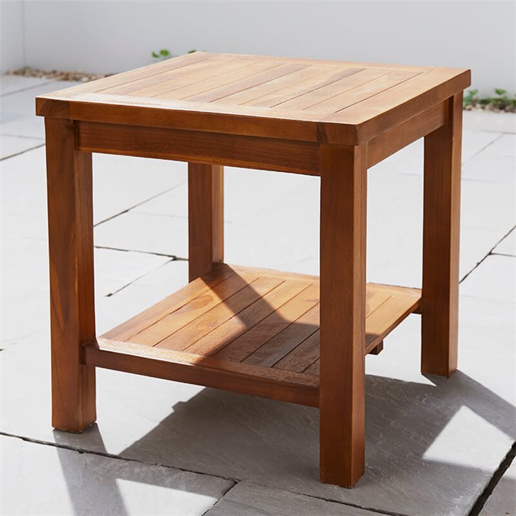 Teak Square Side Table