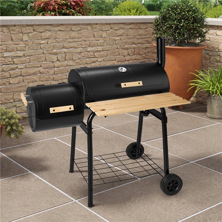 BillyOh Full Drum Smoker Charcoal BBQ with Offset Smoker