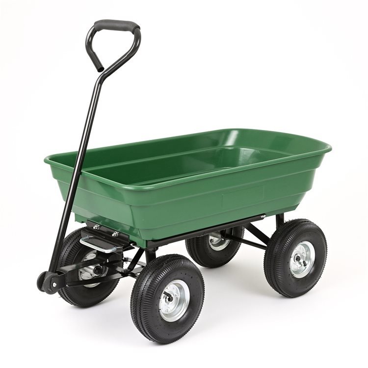 Garden Trolley Cart with Tipping Trailer