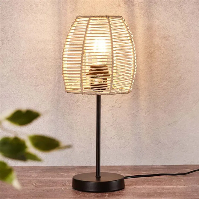 Contrast Rattan Table Lamp