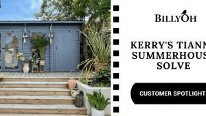 Kerry Tianna Log Cabin Summerhouse on decking
