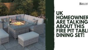 UK Homeowners Are Talking About This Firepit Table Dining Set!